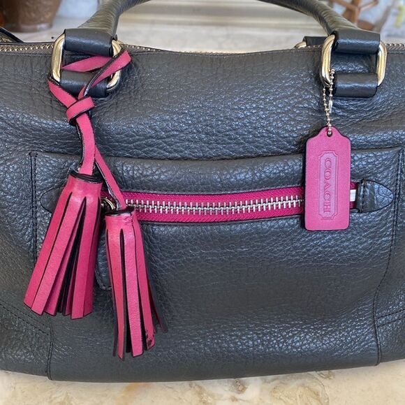 Coach 21140 Textured Leather Legacy Satchel Shoulder Bag - Picture 3 of 16